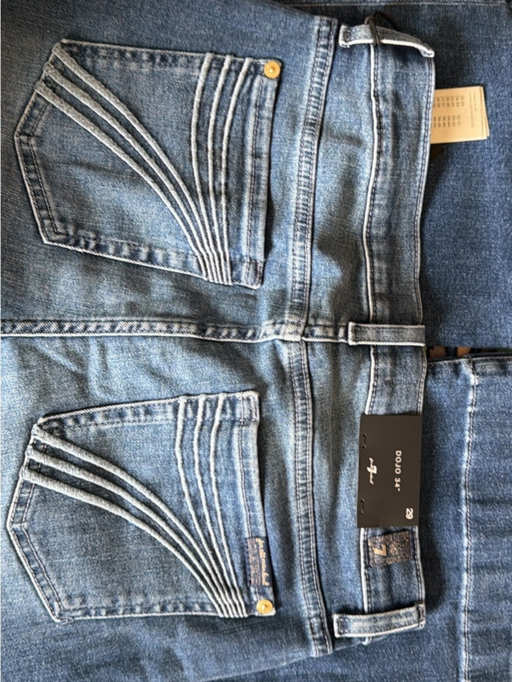 Blue Women’s Denim Jeans with Decorative Back Pockets
